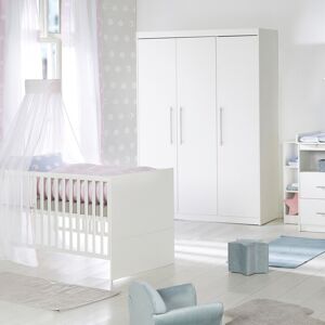 roba® Babyzimmer-Komplettset »Maren«, (Set, Babybett 70x140 cm, Wickelkommode... Weiss