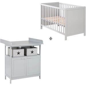 roba® Babymöbel-Set »Hamburg«, (Spar-Set, 2 St., Kinderbett, Wickelkommode),... taupe Größe