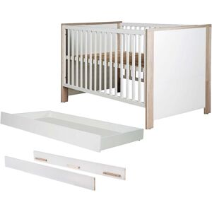 roba® Babybett »Olaf«, inkl. Umbauseiten und Schublade; Made in Europe weiss/Luna Elm Größe