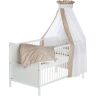 Schardt Babybett »Lenny, Origami Beige«, umbaubar zum Juniorbett, Bettwäsche,... weiss