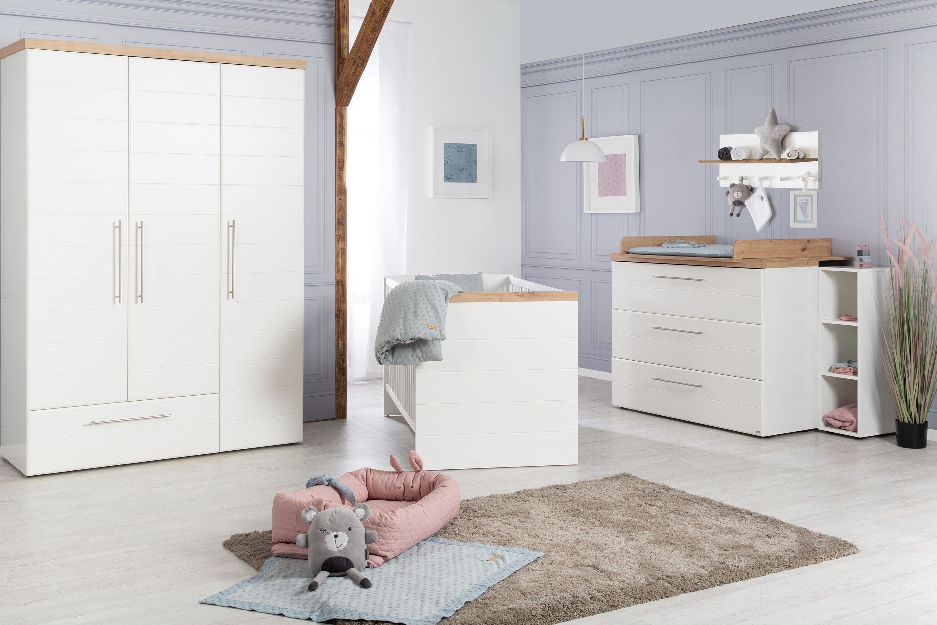 roba® Babyzimmer-Komplettset »Nele«, (Set, 3 St.), Made in Europe; mit... weiss