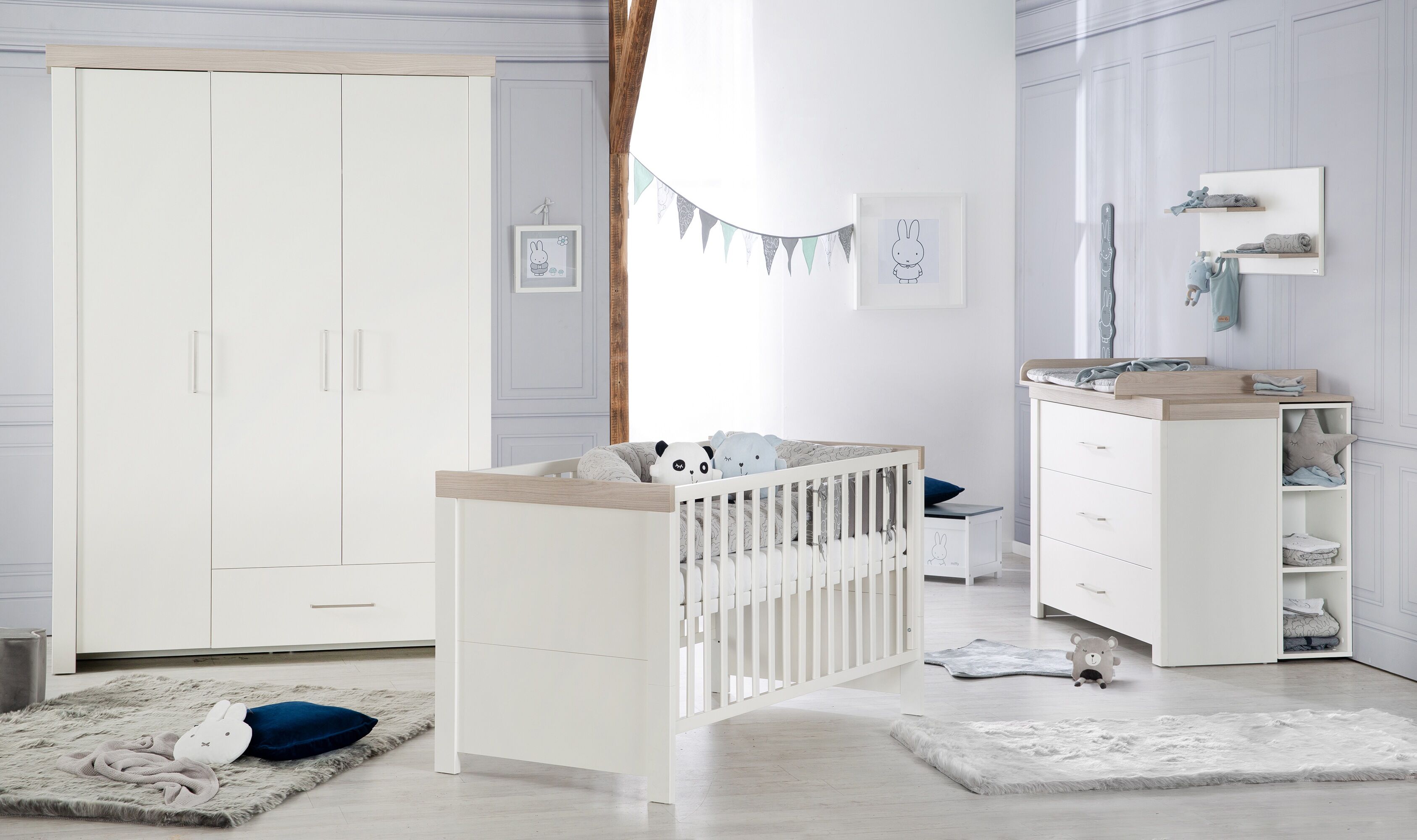 roba® Babyzimmer-Komplettset »Lucy«, (Set, 3 St.), Made in Europe; mit... weiss