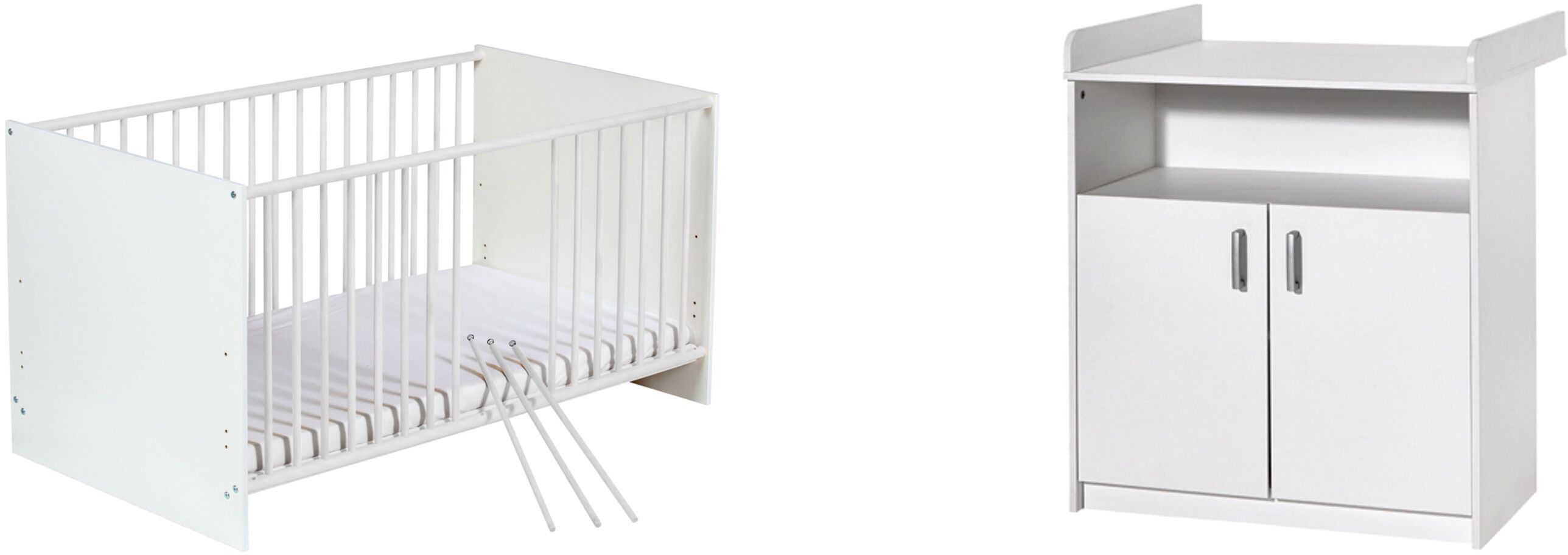 Schardt Babymöbel-Set »Sienna White II«, (Spar-Set, 2 St.), mit Kinderbett... weiss
