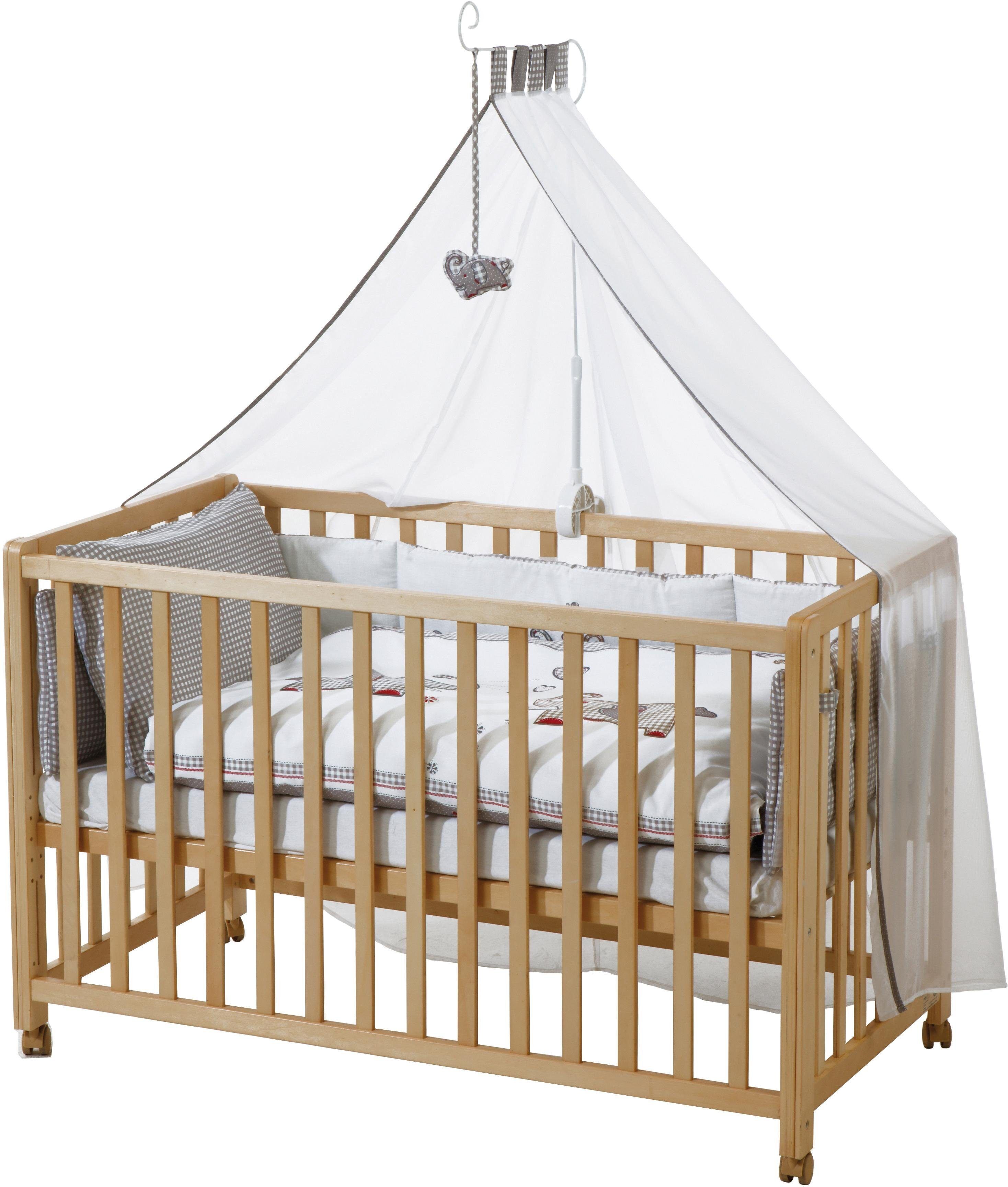 roba® Babybett »Room Bed, Jumbo twins grau«, (6 tlg.) beige  Liegefläche: 60 x 120 cm