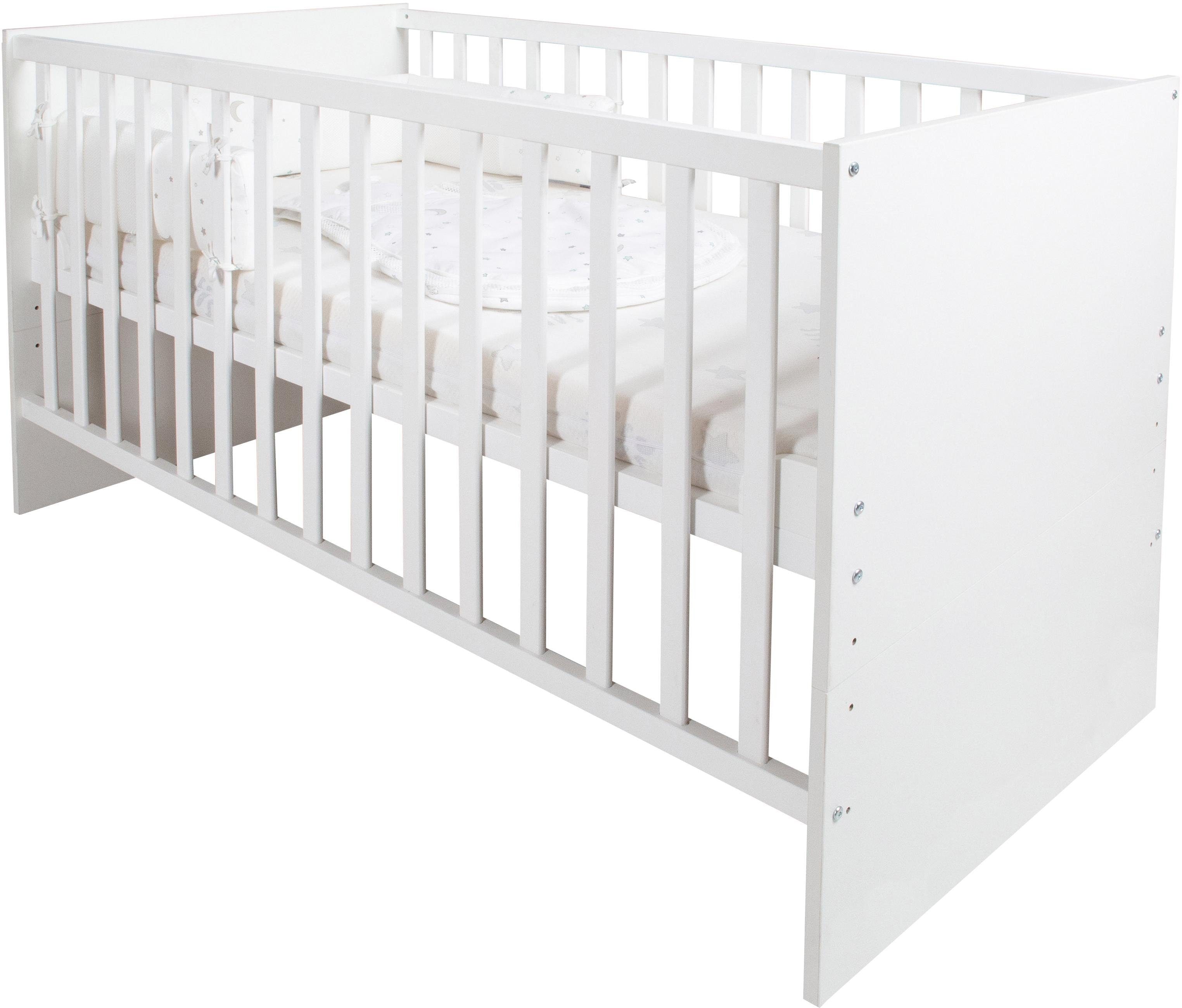 roba® Babybett »safe asleep® Sternenzauber«, (4 tlg.), inkl. Matratze,... weiss  Liegefläche: 70 x 140 cm