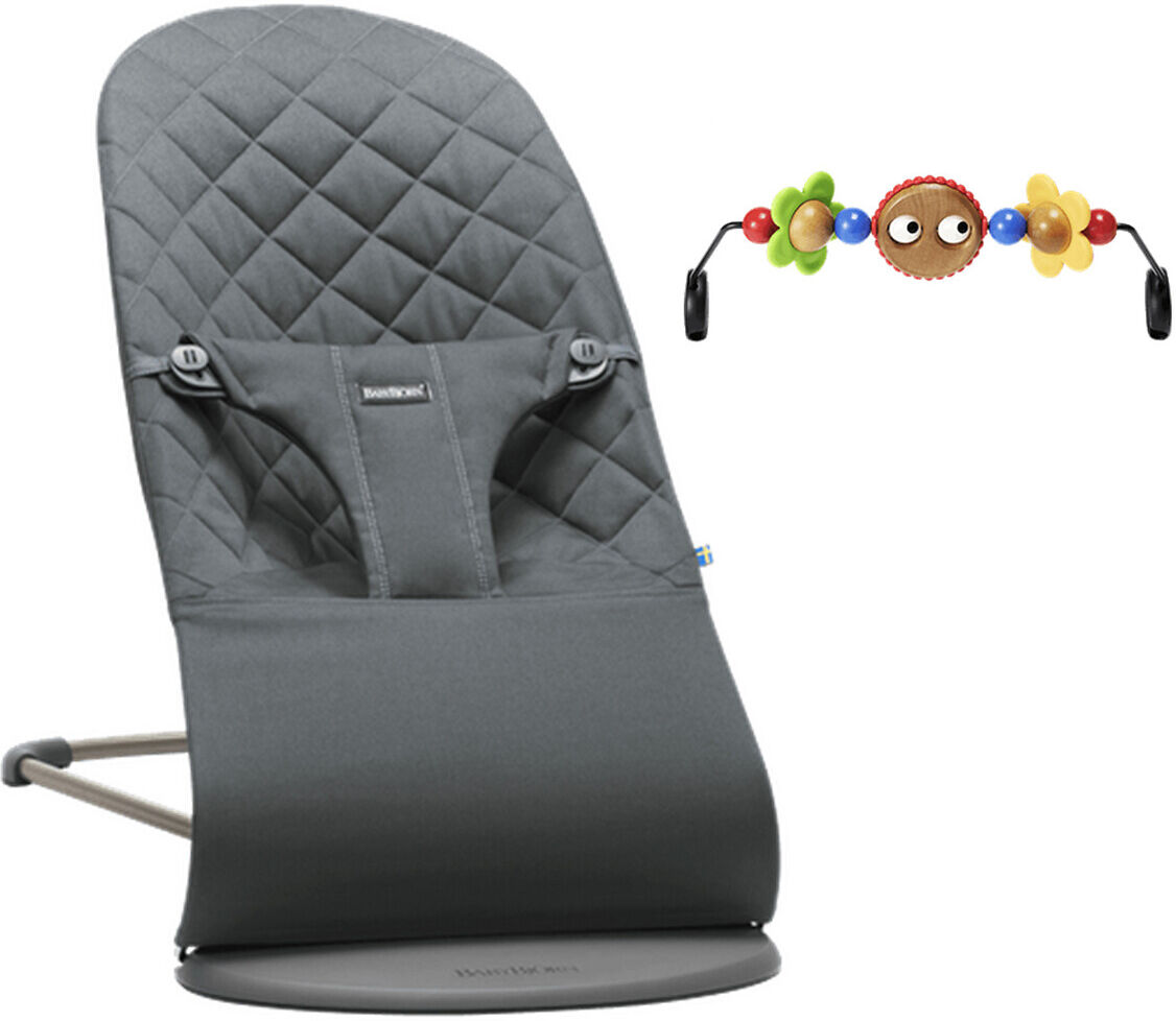 BABYBJORN Babywippe Bliss mit Spielbogen, Baumwolle GRAU