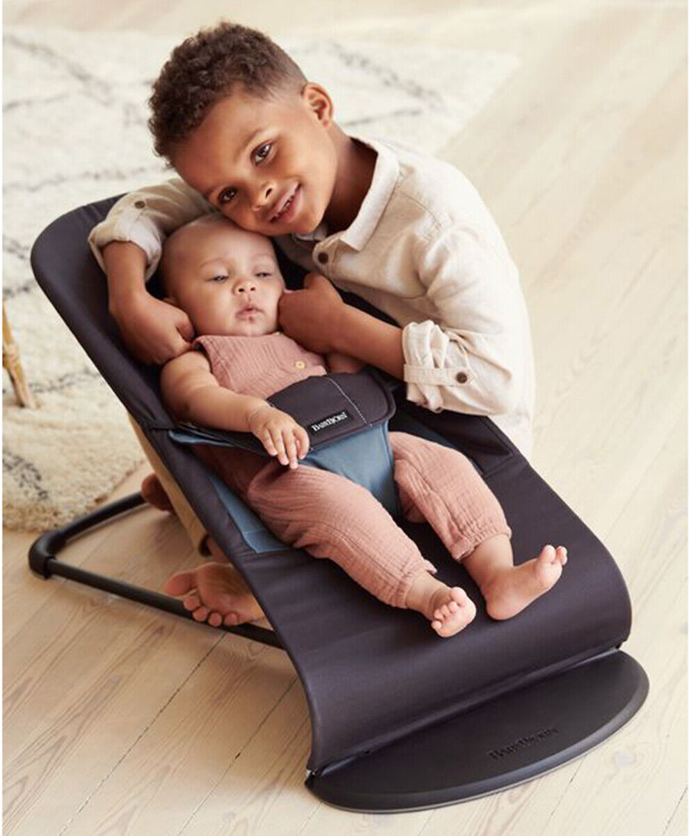 BABYBJORN Babywippe Balance Soft, Baumwoll-Bezug SCHWARZ