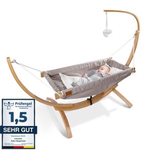 Childoo Baby Hängematte [Quickfix-Schlaufe] Babywiege Babybett Federwiege Mit - Wie Neu Grau 150*66*110