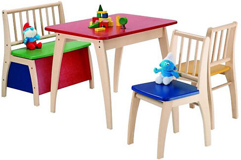 Geuther Kindertisch Bambino, Buche teilmassiv, rot