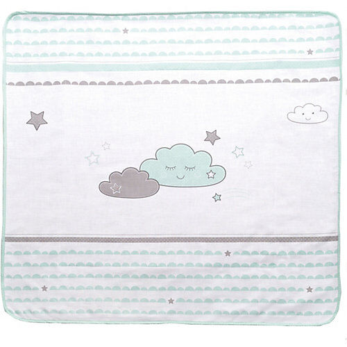 Roba Babydecke Happy Cloud, mint/ taupe, 80 x 80 cm