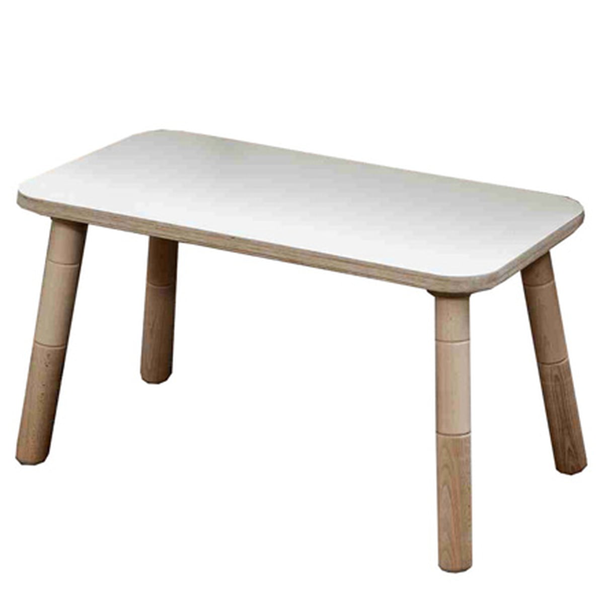 Growing Table - Sitzbank, HPL weiß