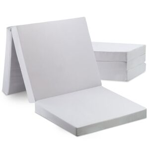 Totsy Baby Gæsteseng madras foldemadras 195x65x8 cm - gæstemadras foldbar foldbar madras foldemadras med aftageligt betræk gulvmadras grå