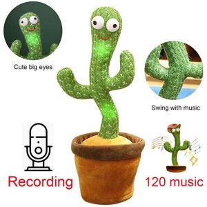 Aerpad Nyligt opdateret Dancing and Singing Cactus LED med 120 sange, efterligne og danse