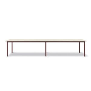 Fredericia 665E Plan Table Modular 100x380 cm - Really Cotton Dream/Bordeaux