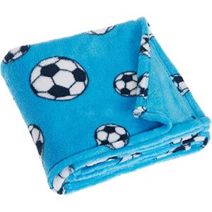 Playshoes Soft Fleece Blanket (Blue Football, 75x100cm)