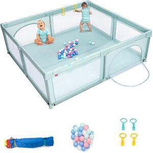 COSTWAY Parque Infantil Bebe,120x120x68cm, Corralito Bebe, Centro