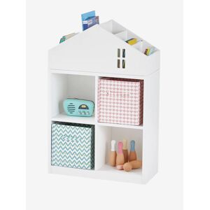 VERTBAUDET Mueble 4 casilleros Casas blanco claro liso