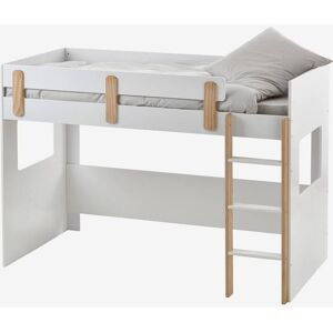 VERTBAUDET Cama mezzanine media altura LÍNEA EVEREST blanco/madera