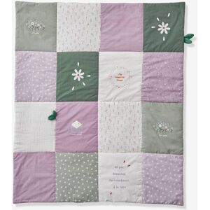 VERTBAUDET Colcha patchwork Dulce Provenza violeta medio liso con motivos