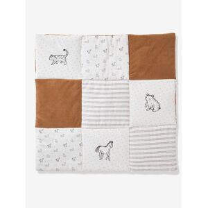 VERTBAUDET Colcha patchwork Pequeño Nómada marron medio liso con motivos