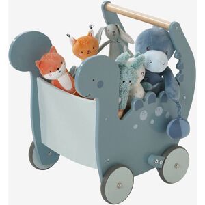 VERTBAUDET Carrito andador de madera «Dinosaurio» FSC® azul