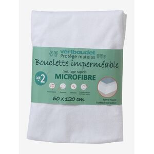VERTBAUDET Pack de 2 fundas de microfibra ultra absorbentes blanco