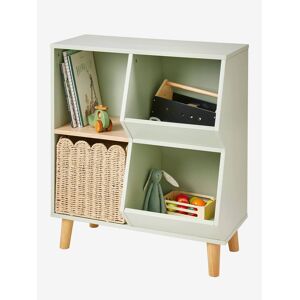 VERTBAUDET Mueble de almacenaje con casillero para libros y juguetes verde