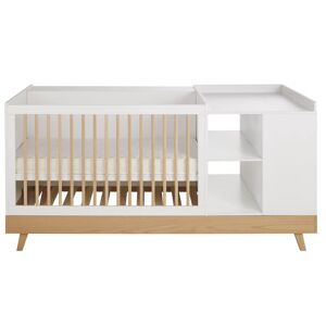 Maisons du Monde Cuna con cajonera color blanco L. 190