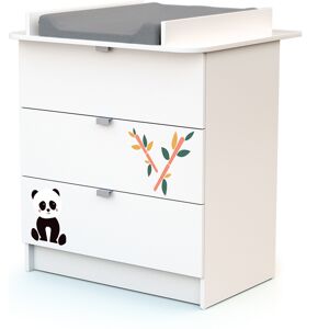 Webaby Cambiador de 3 cajones panda en madera