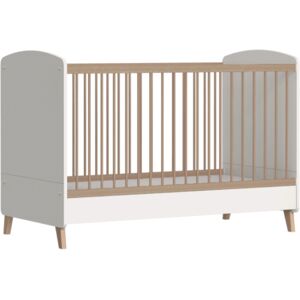 ID Kids Cuna evolutiva panel de fibras  blanco y madera 70x140 cm