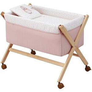 Cambrass Minicuna tijera madera bebé rosa 55x87x74 cm