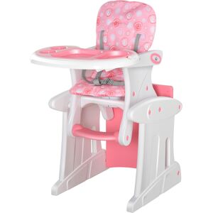 Homcom Silla elevada para bebé color rosa 57 x 59 x 105 cm