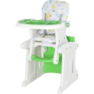 Homcom Silla elevada para bebé color verde 57 x 59 x 105 cm