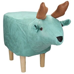 WOMO-DESIGN Taburete de animal alce turquesa, 69x31x48 cm