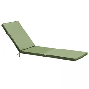 Oviala Coussin baño de sol poliéster verde cactus 186x53x5 cm