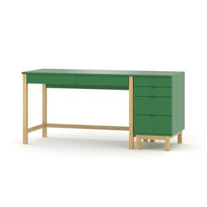 WNM Group Escritorio infantil en madera maciza de pino&MDF 120x60 verde