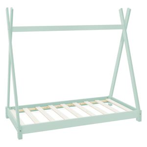 ML-Design Cama infantil madera menta 147,5 x 137 x 77,5 cm