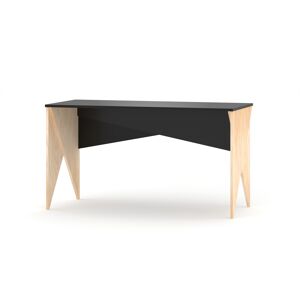 WNM Group Escritorio infantil en madera maciza de pino&MDF 120x60 negro