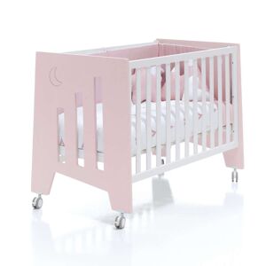 Alondra Cuna bebé rosa convertible en escritorio 60x120 cm (2en1)