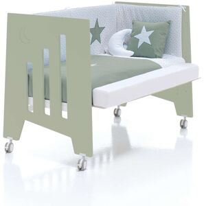 Alondra Cuna-cama de colecho (5en1) de 60x120 cm verde-oliva