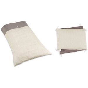 Alondra Set nórdico y protector beige para cuna de 70x140 cm