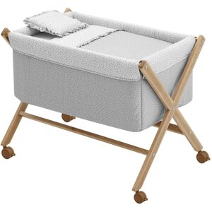 Cambrass Minicuna Tijera Madera bebé con vestidura algodón Gris 55x87x74 cm