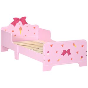 ZONEKIZ Cama para niños color rosa 143 x 74 x 59 cm