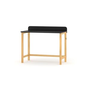 WNM Group Escritorio infantil en madera maciza de pino&MDF 120x58 negro