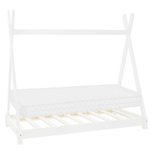 ML-Design Cama para niños madera pino blanca con colchón 160x80cm