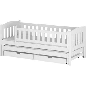 AKL FURNITURE Cama para niño Madera de pino Blanco 80x180