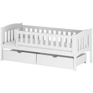 AKL FURNITURE Cama para niño Madera de pino Blanco 80x180