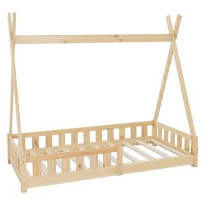 ML-Design Cama infantil tipi antideslizante 160x80cm madera de pino natural