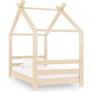 vidaXL Estructura de cama infantil de madera maciza de pino 70x140 cm