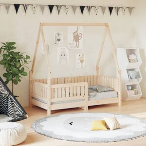 vidaXL Estructura de cama para niños madera maciza de pino 70x140 cm